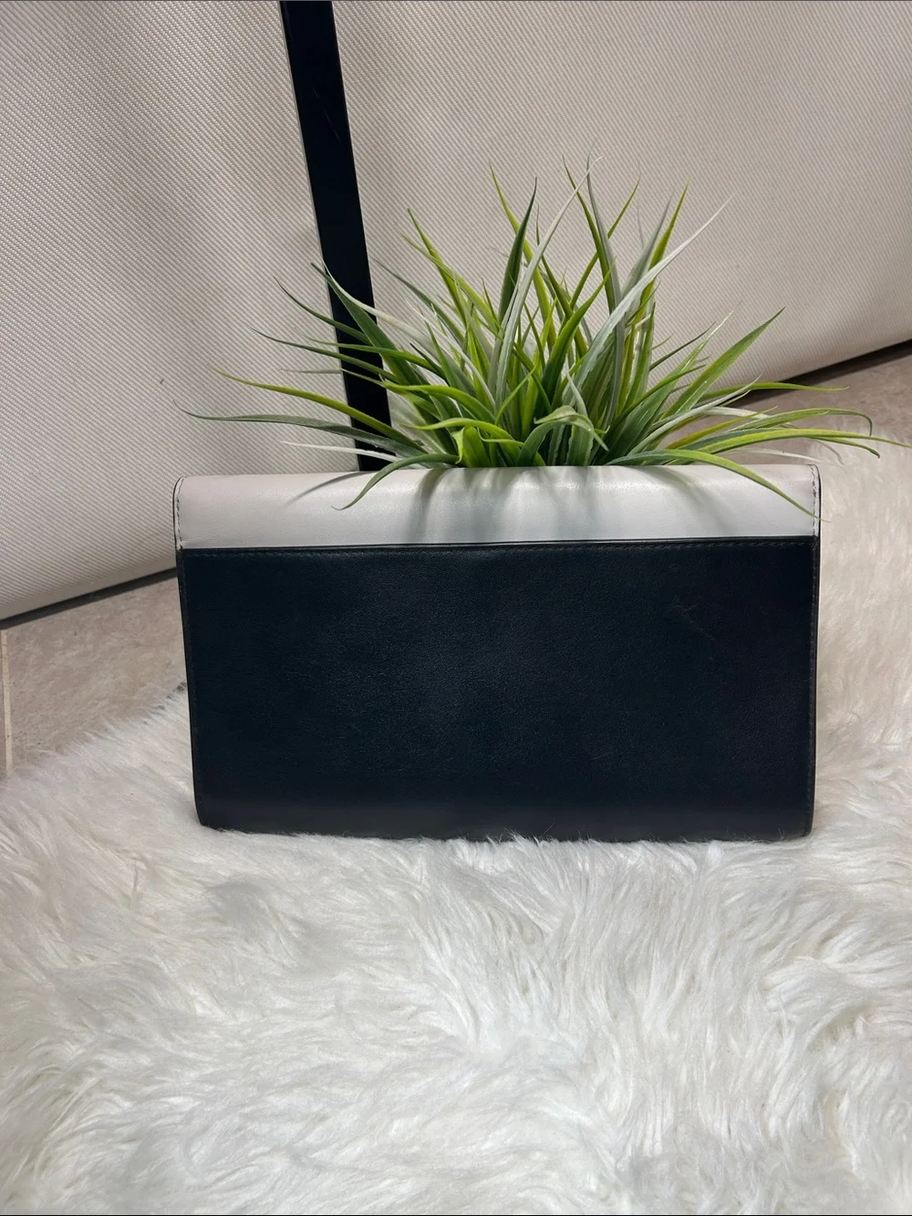 Michael Kors White, Black & Leopard-Print Logo Clutch - Picture 11 of 12